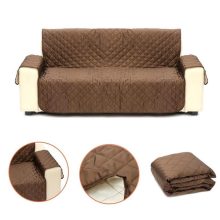 Kétoldalú kanapévédő takaró - Barna-bézs