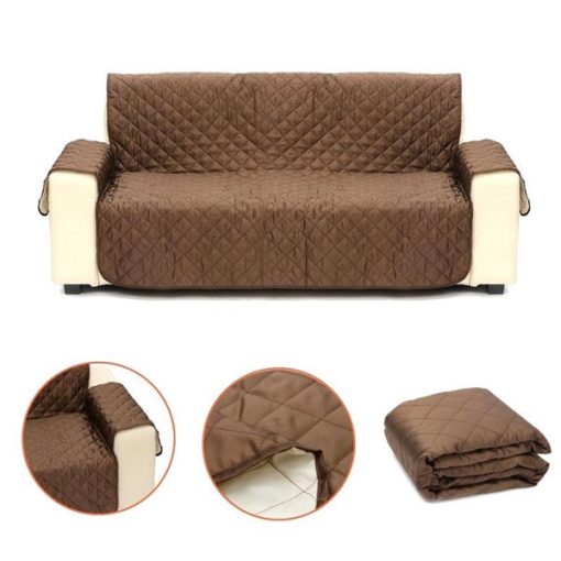 Kétoldalú kanapévédő takaró - Barna-bézs