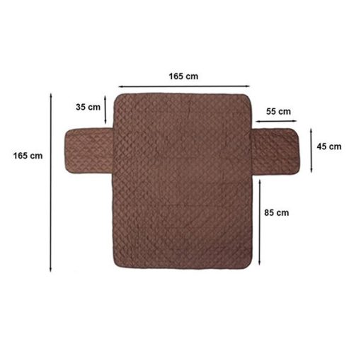 Kétoldalú kanapévédő takaró - Barna-bézs