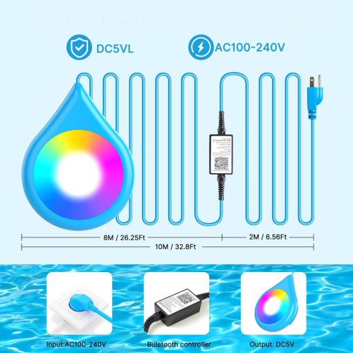 AquaBeat Okos RGB medencelámpa