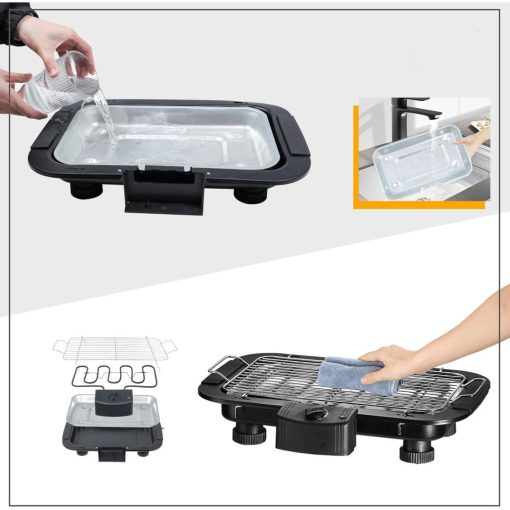 Elektromos barbeque grill lábakkal, 2000 W