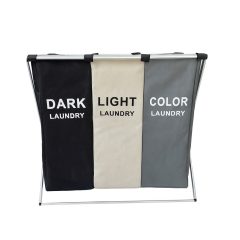 3 Rekeszes összecsukható szennyeskosár