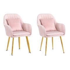 Corvania 2 db szék Világos rózsaszín-arany