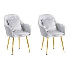 Corvania 2db szék  Világosszürke-arany
