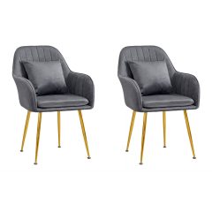 Corvania 2db szék Sötét szürke-arany