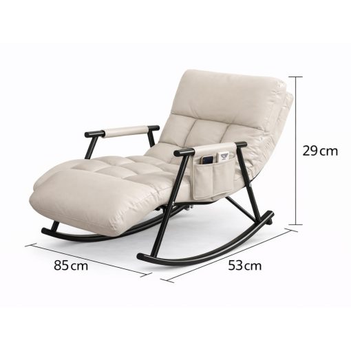 RelaxRocker világos fehér hintaszék