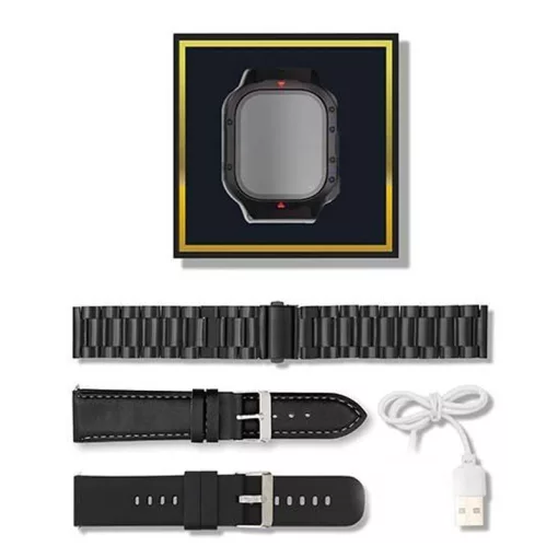 ZTfit ZT09-HM Fekete okosóra, fekete szilikon, fém és bőrszíj