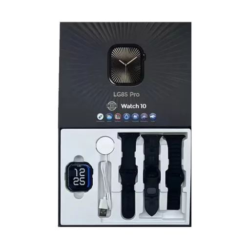 LG85 PRO Okosóra, fekete - 3 szilikon szíjjal