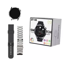 ZTfit ZT-08 Ezüst okosóra szilikon és fém szíjjal