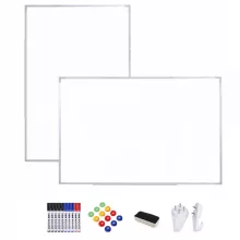 Kétoldalú mágneses fehértábla – falra akasztható, letörölhető írótábla otthonra, irodába és oktatáshoz, 90x120 cm