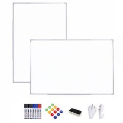   Kétoldalú mágneses fehértábla – falra akasztható, letörölhető írótábla otthonra, irodába és oktatáshoz, 90x120 cm