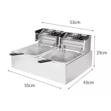 12 literes elektromos fritőz,olajsütő -  2*2500W