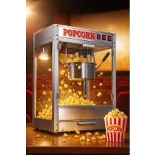 Professzionális elektromos popcorn gép – 1600 W – rozsdamentes acél kivitel