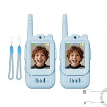 Videós walkie-talkie HD kamerával és hangváltó funkcióval, kék