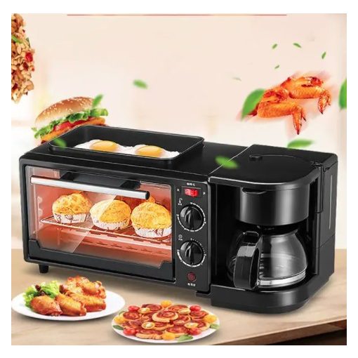 Morning station, grill,kávéfőzővelés és piritóval - 3 IN 1 állomás az egész családnak, főzz ,grillezz és piríts egyszerre. bevezető ár!