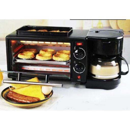 Morning station, grill,kávéfőzővelés és piritóval - 3 IN 1 állomás az egész családnak, főzz ,grillezz és piríts egyszerre. bevezető ár!