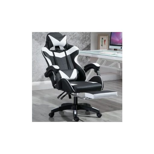 Racing Pro X Gamer szék, fehér-fekete