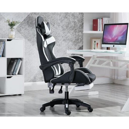 Racing Pro X Gamer szék, fehér-fekete