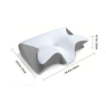 Ergonomikus Memóriahabos Nyak- és Válltámasztó Párna – Kétoldalas Kialakítással - 62*37*8/12cm