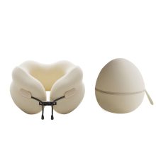 AirDream memóriahabos U-alakú utazópárna – összecsukható nyaktámasz repülőre és irodai pihenéshez - 23*23*12cm