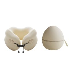   AirDream memóriahabos U-alakú utazópárna – összecsukható nyaktámasz repülőre és irodai pihenéshez - 23*23*12cm