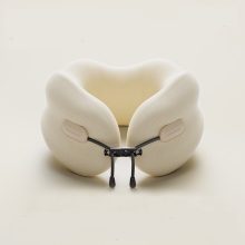 AirDream memóriahabos U-alakú utazópárna – összecsukható nyaktámasz repülőre és irodai pihenéshez - 23*23*12cm