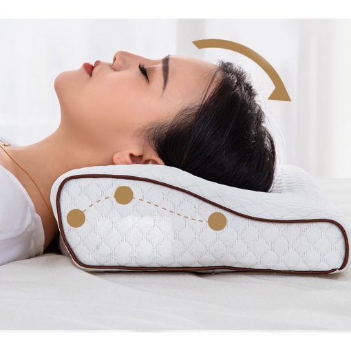 CoolCloud prémium memóriahabos pillangó párna – ergonomikus nyaktámasz, 60*33*10/12cm