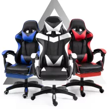 Racing Pro X Gamer szék lábtartóval, fehér-fekete