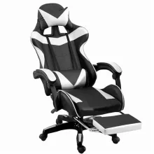 Racing Pro X Gamer szék lábtartóval, fehér-fekete