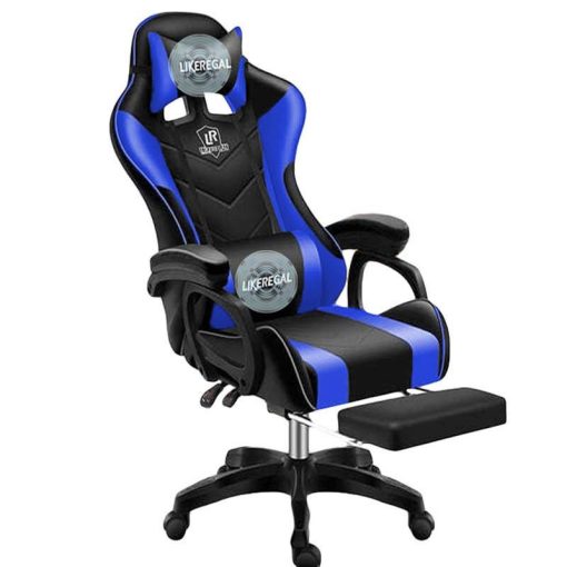 Likeregal 920 gamer szék lábtartóval kék