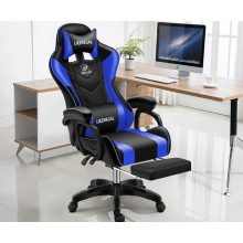 Likeregal 920 gamer szék lábtartóval kék