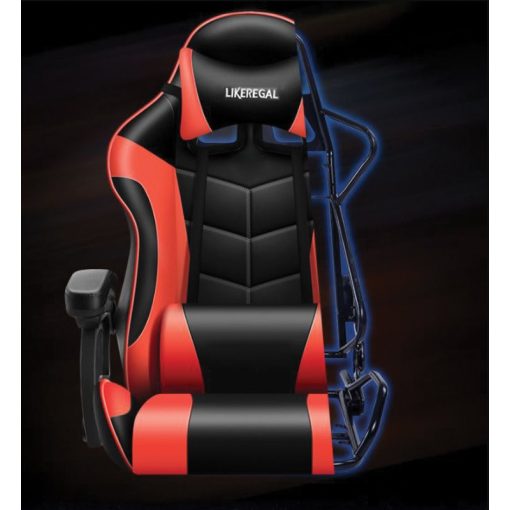 Likeregal 920 gamer szék lábtartóval kék