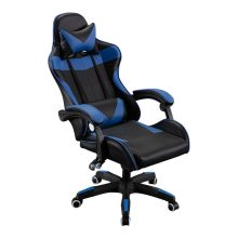 Racing Pro X Gamer szék lábtartóval, kék-fekete