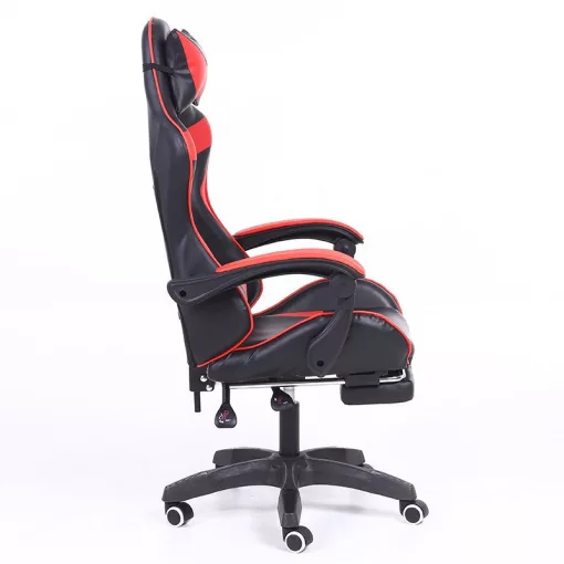 Racing Pro X Gamer szék lábtartóval, piros-fekete