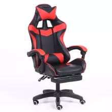 Racing Pro X Gamer szék lábtartóval, piros-fekete