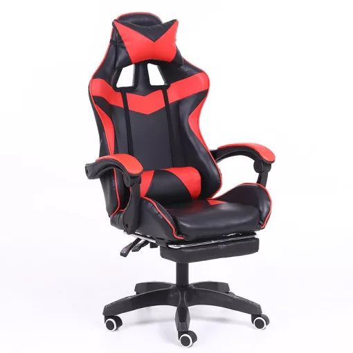 Racing Pro X Gamer szék lábtartóval, piros-fekete
