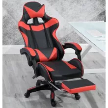 Racing Pro X Gamer szék lábtartóval, piros-fekete