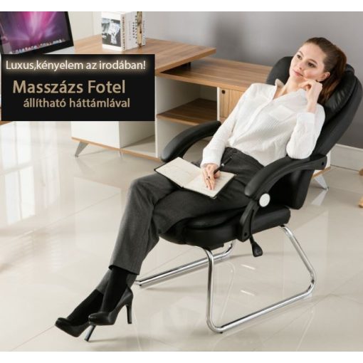 Luxus BigHome Masszázsfotel, Fekete - Mindennapi kényelem!