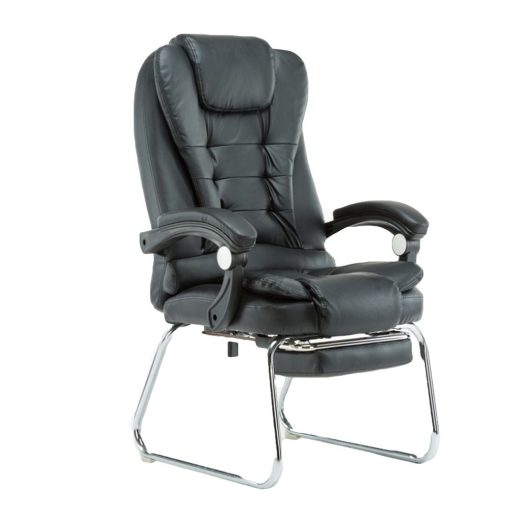 Luxus BigHome Masszázsfotel lábtartóval, Fekete - Mindennapi kényelem!