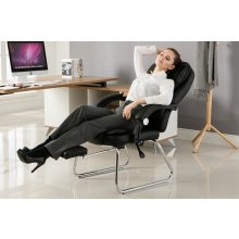 Luxus BigHome Masszázsfotel lábtartóval, Fekete - Mindennapi kényelem!