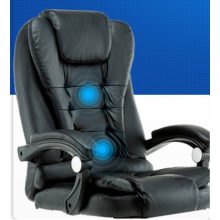 Luxus BigHome Masszázsfotel lábtartóval, Fekete - Mindennapi kényelem!