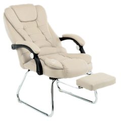   Luxus BigHome Masszázsfotel lábtartóval, Bézs - Mindennapi kényelem!