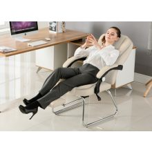 Luxus BigHome Masszázsfotel lábtartóval, Bézs - Mindennapi kényelem!