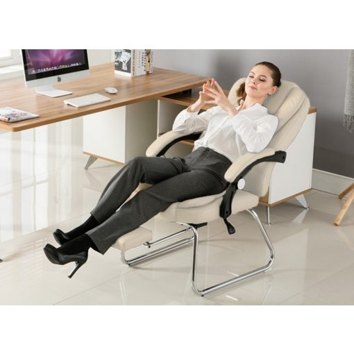 Luxus BigHome Masszázsfotel lábtartóval, Bézs - Mindennapi kényelem!