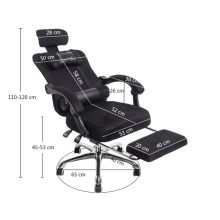 Menedzser-vezetői irodai forgószék Lábtartóval, Szürke - Ultra kényelmes irodai forgószék!