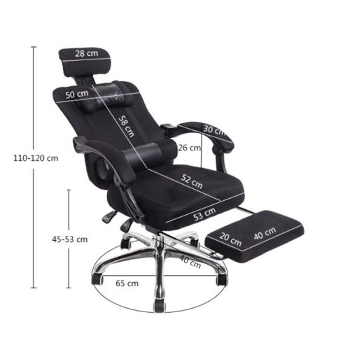 Menedzser-vezetői irodai forgószék Lábtartóval, Szürke - Ultra kényelmes irodai forgószék!