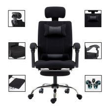 Menedzser-vezetői irodai forgószék Lábtartóval, Szürke - Ultra kényelmes irodai forgószék!