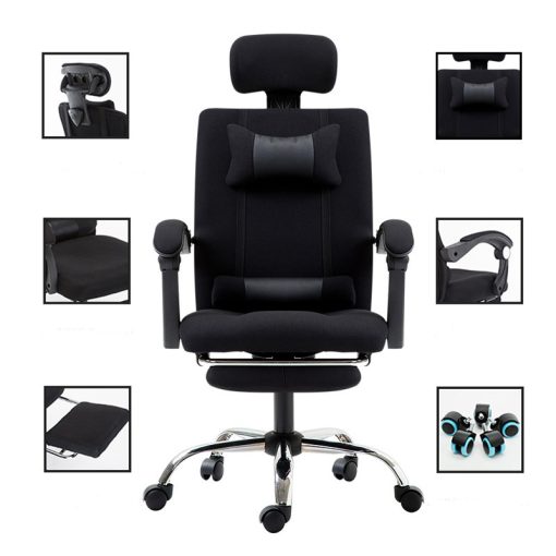 Menedzser-vezetői irodai forgószék Lábtartóval, Szürke - Ultra kényelmes irodai forgószék!