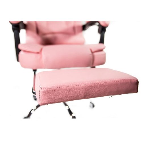 Luxus BigHome Masszázsfotel lábtartóval, Rózsaszín - Mindennapi kényelem!