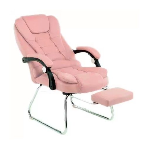Luxus BigHome Masszázsfotel lábtartóval, Rózsaszín - Mindennapi kényelem!